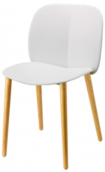 Стул пластиковый Scab Design Natural Mentha Go Green, натуральный дуб, лен