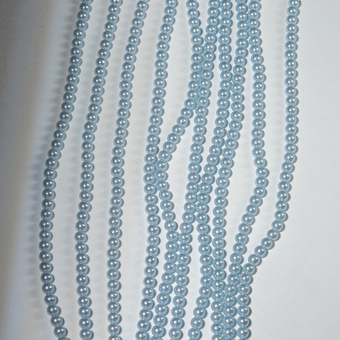 Хрустальный жемчуг, оттенок "Нежно-голубой", шар 4мм, улучшенное покрытие