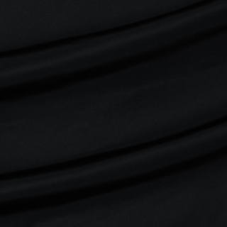 Тонкий чистошелковый репс чёрного цвета (165 г/м2)