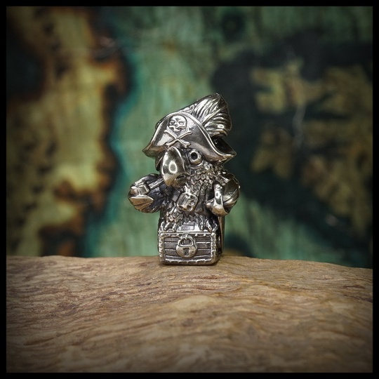 Темлячная бусина "Попугай" для ножей , мельхиор