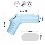 Насадка на пенис с вибрацией с рукавом для мошонки Ridge Knights Ring голубая (13,3*2,8)