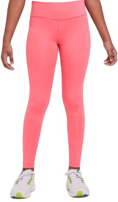 Штаны для девочки теннисные Nike Dri-Fit One Legging - sea coral/white