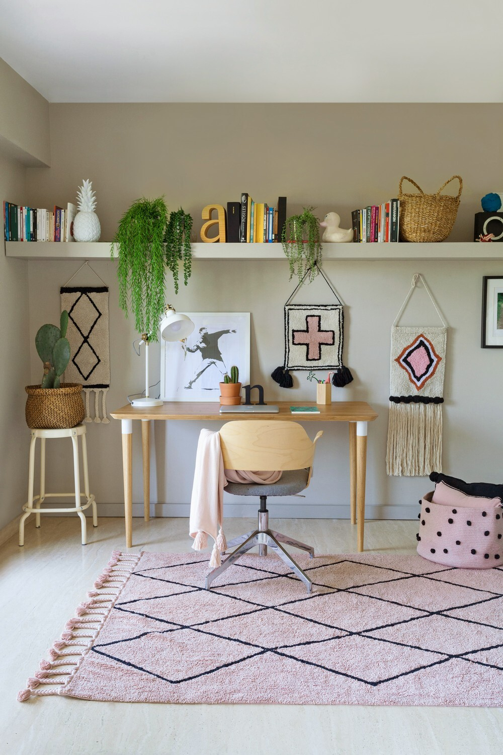 Корзина Lorena Canals Pebbles Wood Rose (30 x Ø45 см)