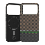 Кевларовый чехол MagSafe Benks ArmorPro Prestige Button для iPhone 17 Pro Max Тонкий гибридный чехол из арамидного волокна DuPont Kevlar плотностью 600 ден с сенсорной накладкой для Контроллера камеры