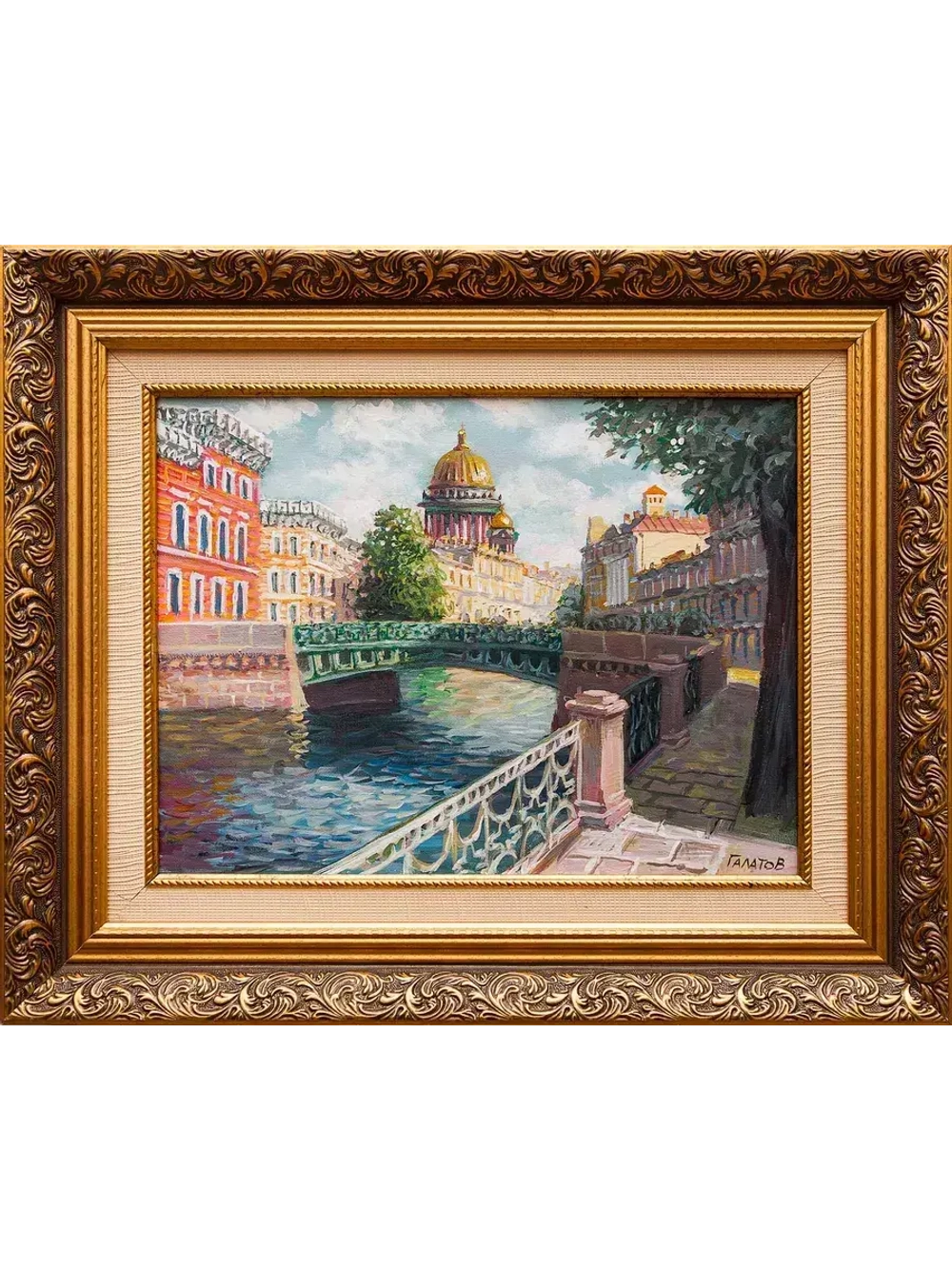 Картина маслом "Поцелуев мост" Галатов