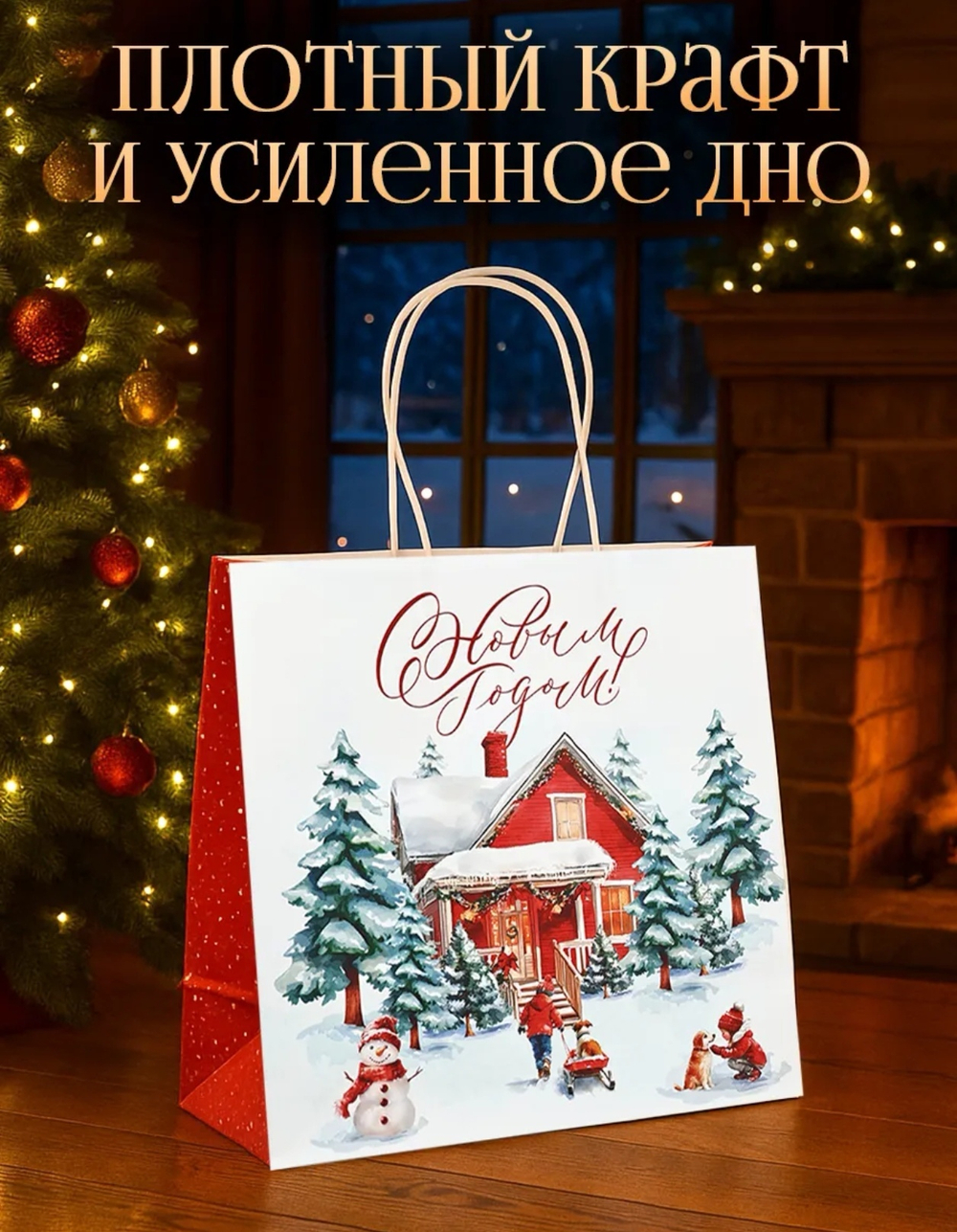 Подарочный пакет 22*22*11см