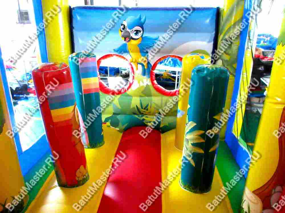 Надувной батут "Джунгли" 8*3*3 м