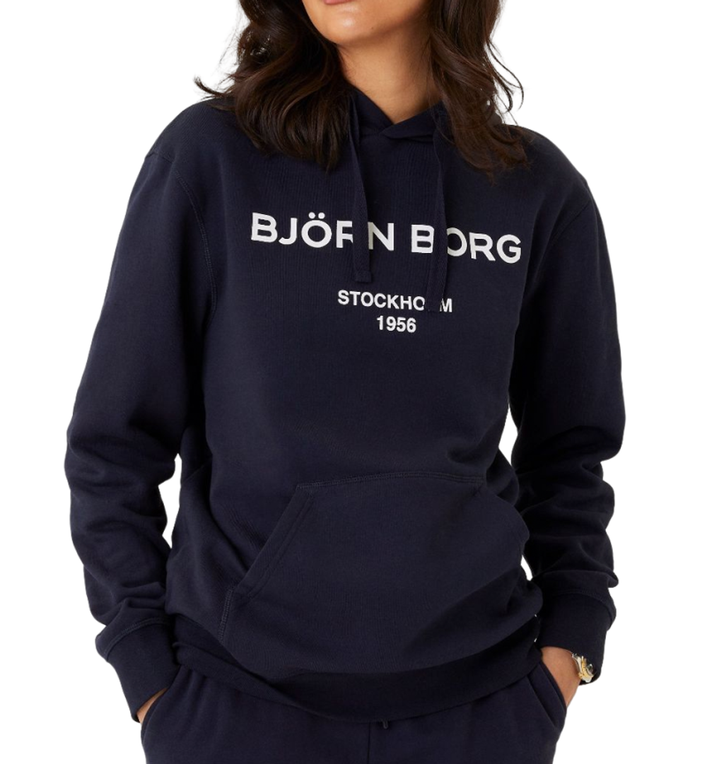 Женская Кофта теннисная Björn Borg Boyfriend Hoodie - небесный