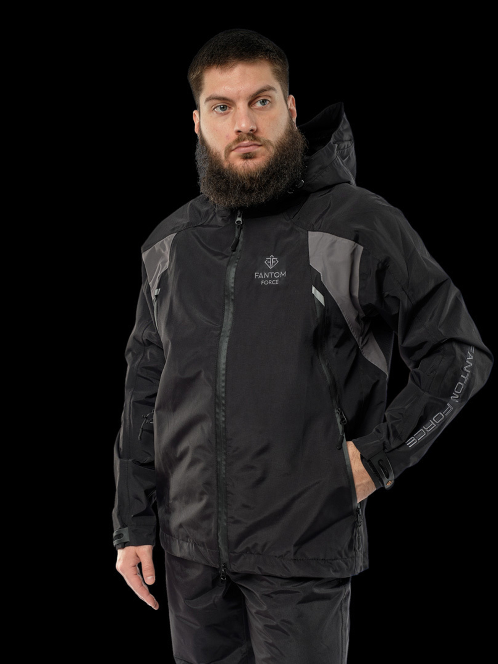 Костюм демисезонный мужской STORM, Black\Grey