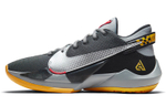 Nike Freak 2 "Taxi" Zoom letter brother round head lace-up fabric synthetic leather TPU shock absorption non-slip wear-resistant wrapping support low-cut actual combat basketball shoes men's gray silver yellow domestic version