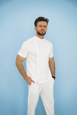 Рубашка со смещенной застёжкой