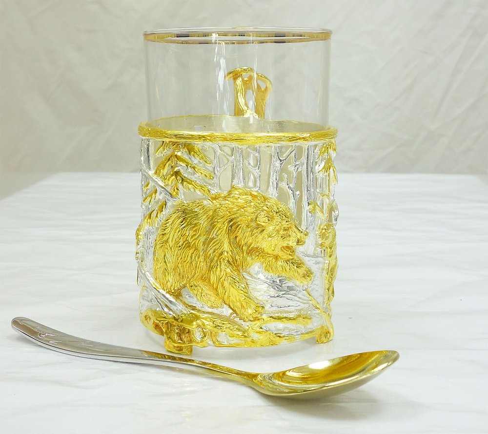 Подстаканник "Охота на медведя"