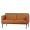 Двухместный диван Bisq 156 см, коричневая кожа