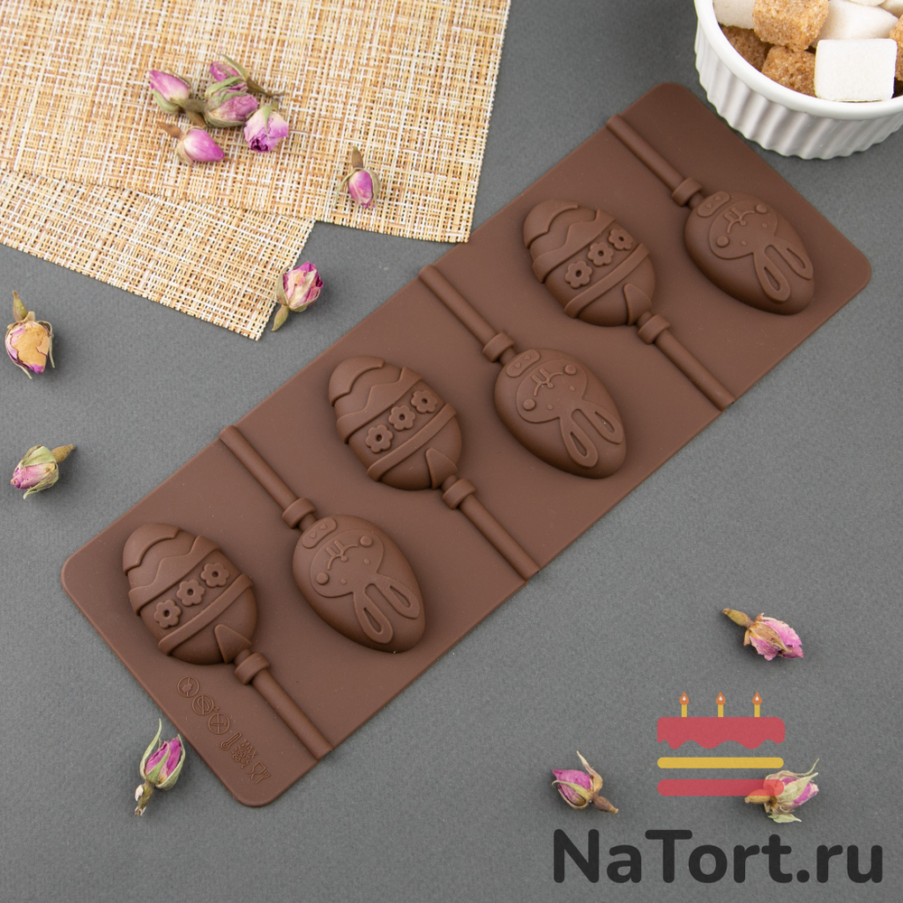 Силиконовая форма для леденцов «Пасха. Яички»