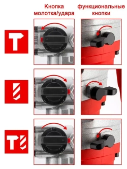 Перфоратор электрический TEENO,4.5 Дж,1600 Вт,SDS PLUS,набор буров,пластиковый кейс