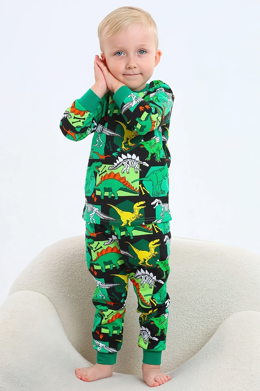 Пижама д/мальчика ПЖ-69/25 "Заря-25" р.86 зелёный (Ивашка)