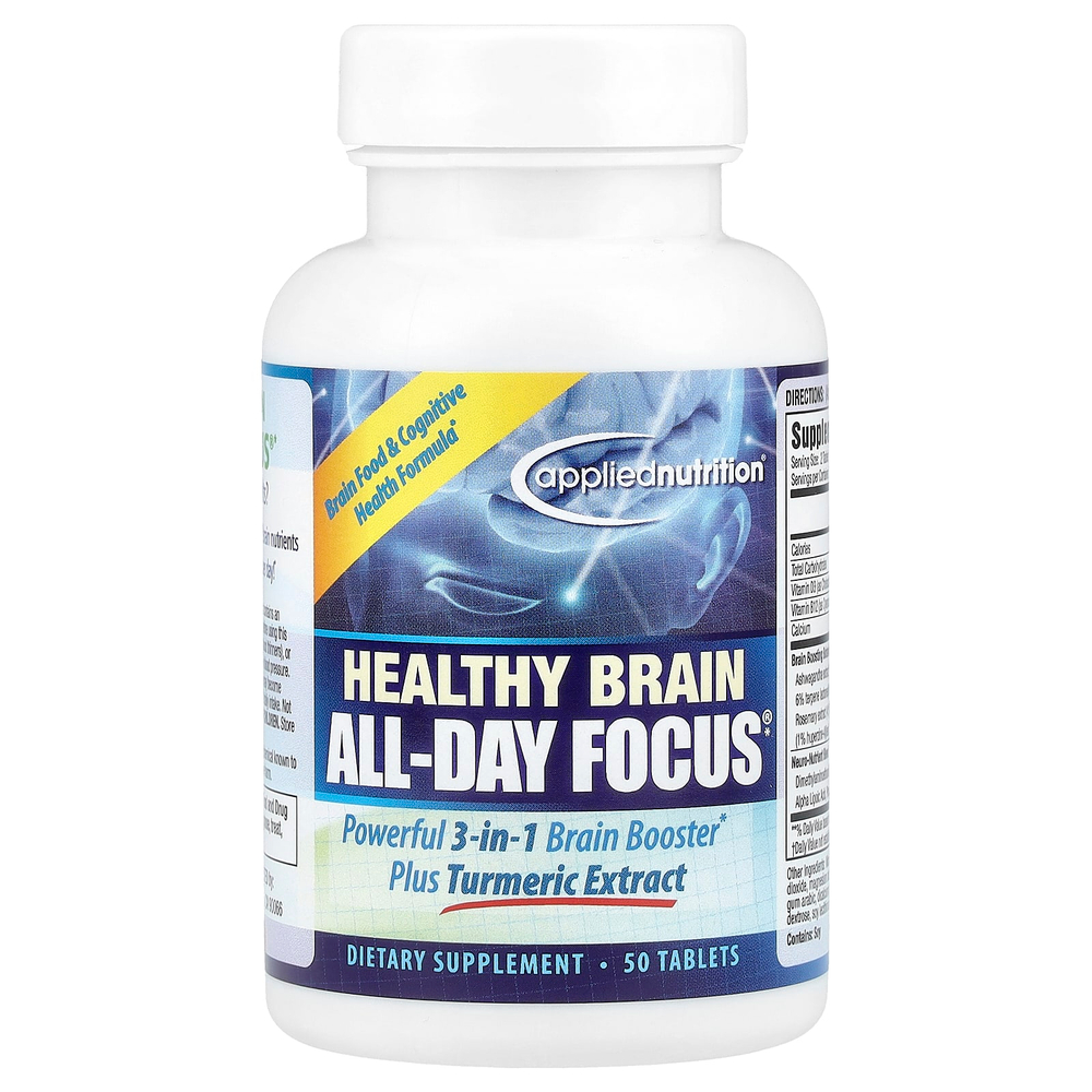 Applied Nutrition, Healthy Brain All-Day Focus®, 50 таблеток