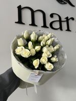Букет из белой розы 25 шт