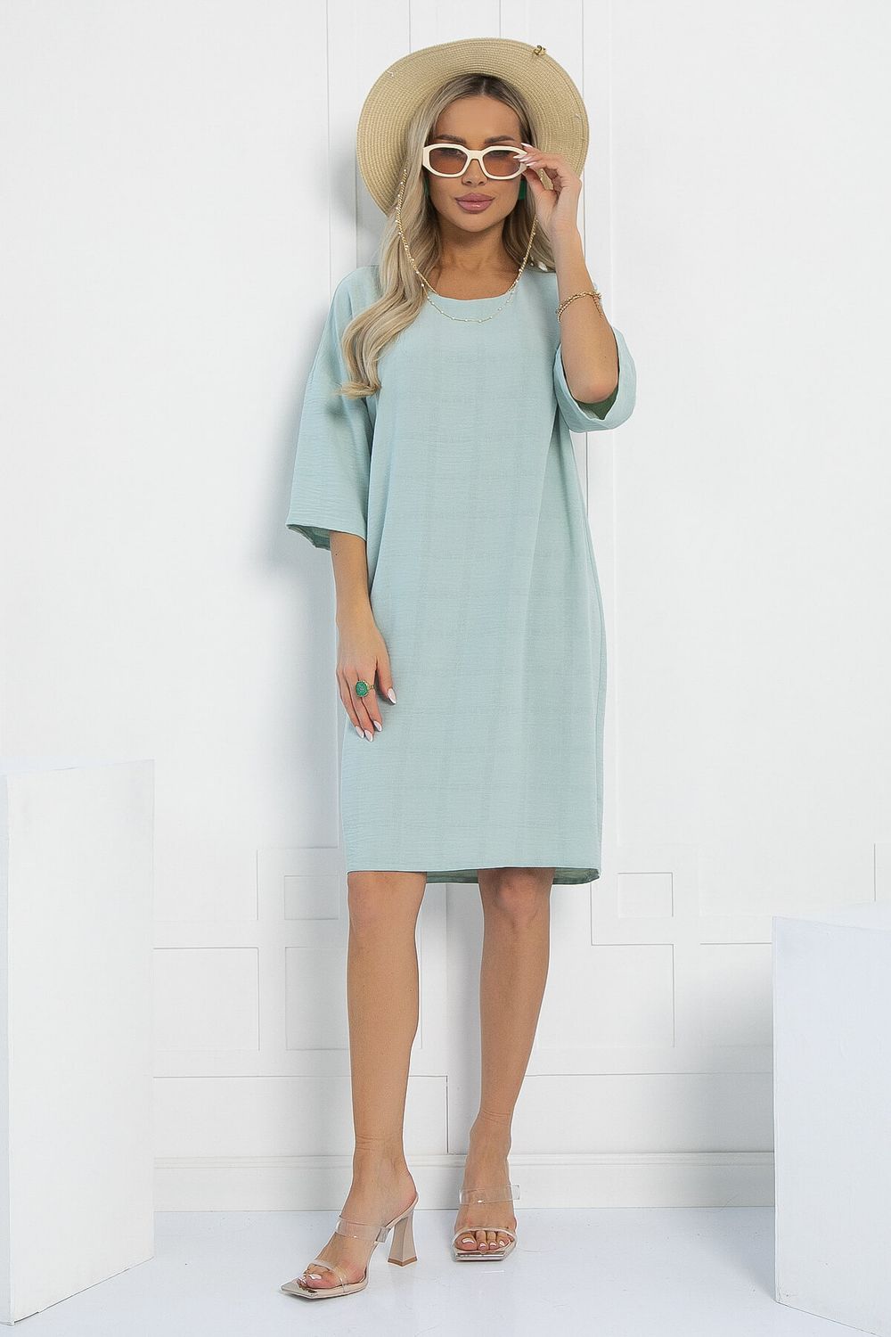 Платье футболка (мята) П13036-34М LT Collection