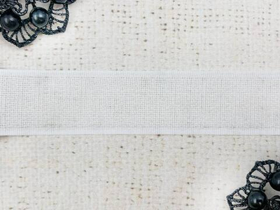 Велкро/липучка крючок на клеевой основе, ш. 2,5 см, белый