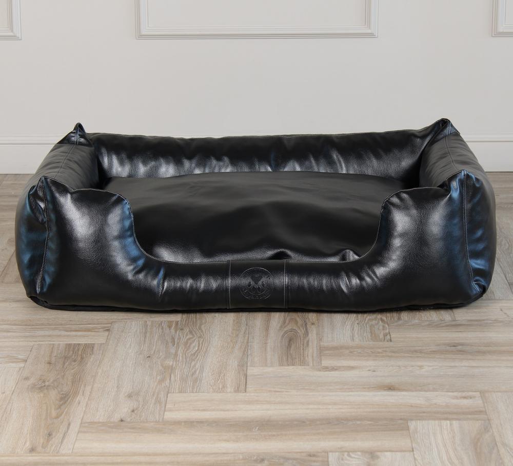 Лежанка со съемных чехлом из экокожи разборная для средней собаки размер L Царь-Лежанка Lapalandia