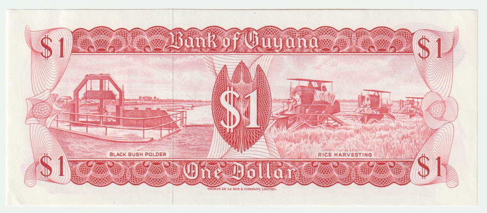 Guyana, 1 Dollar, 1966 - 1992, UNC