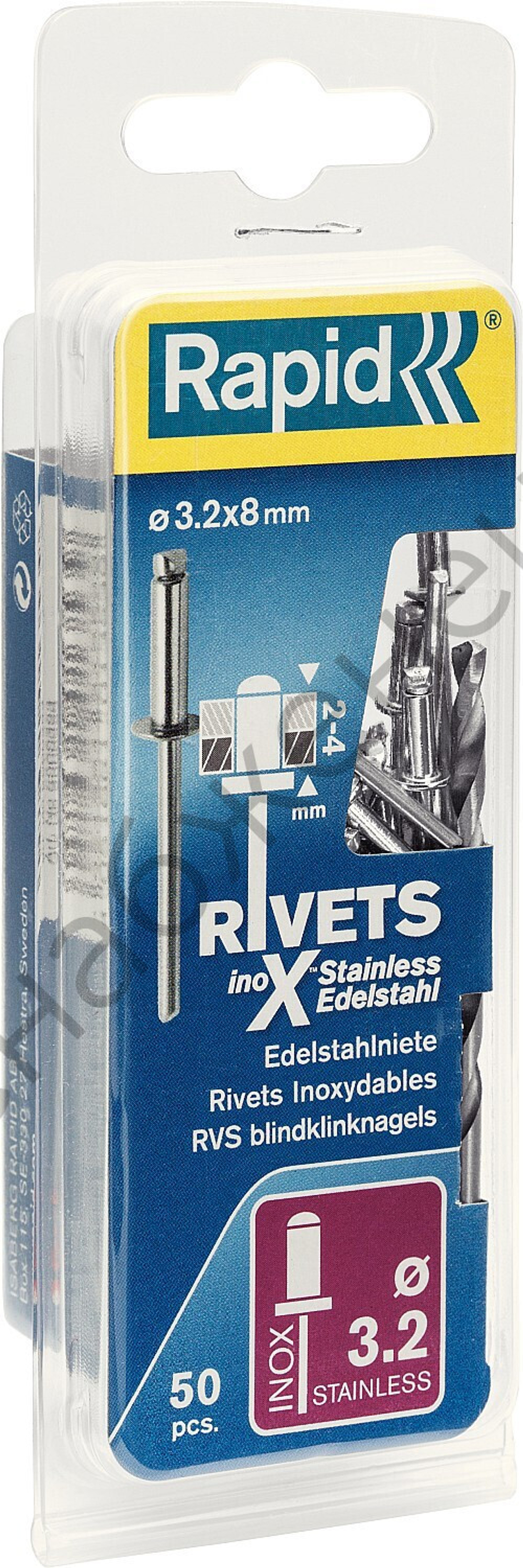 RAPID 3.2х8 мм, 50 шт, Нержавеющая заклепка (5000393)