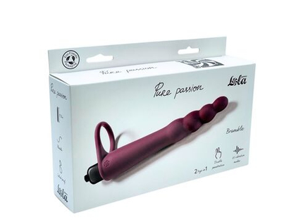 Вибронасадка для двойного проникновения Pure Passion Bramble Wine
