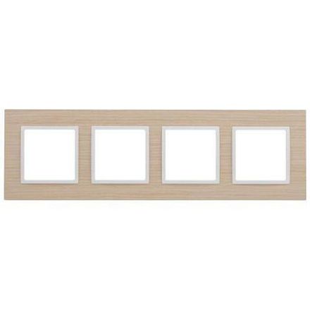 Рамка 4-м 14-5304-01 дерево Elegance белен. дуб/бел. ЭРА Б0049151