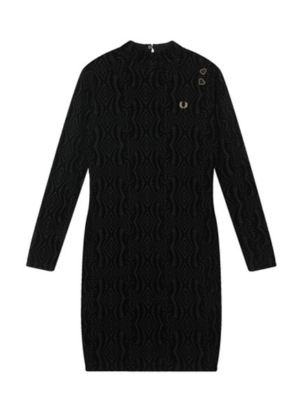 Платье Flock Print Mesh