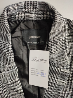 Жакет Stradivarius в клетку, маркировка S, визуально на 44 размер