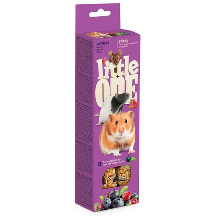Лакомство для хомяков, крыс, мышей и песчанок Little One Палочки с ягодами 2х60г