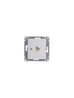 Розетка компьютерная 1-м СП Glossa RJ45 кат.5E механизм бел. SE GSL000181K
