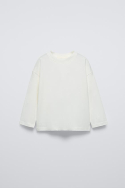 ZARA НАБОР ИЗ ТРЕХ ОДНОТОННЫХ ФУТБОЛОК, ЦВЕТ БУРГУНДСКОГО ВИНА