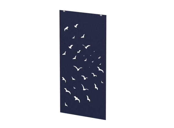 Перегородка с декором "Перелетные птицы" (фурнитура в комплекте) 100х1,2х200