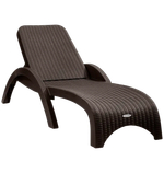 Лежак Элластик-Пласт RATTAN пластик (коричневый)