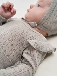 Боди с крылышками "Жемчуг" из ажурного хлопка 0+