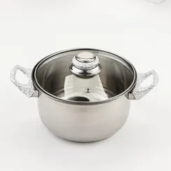 Набор Доляна «Марбл», 8 предметов: ковш 1,5 л, 2 кастрюли 2/3 л, сковорода d=24 см, 4 крышки, стенки 0,3 мм, дно 5 мм