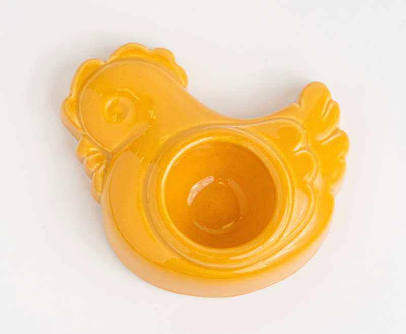 Винтажная керамическая подставка для яйца в виде цыпленка