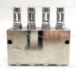 VSL8-KR - Питатель для двухлинейных систем смазки с рабочим давлением 400 бар, количество выходов 8, максимальная доза 5 мл/цикл, с регулятором и индикатором