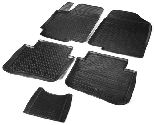 Коврики в салон автомобиля Rival для ВАЗ 2121 I поколение рестайлинг 3-дв. (вкл. Urban) 2019-2021/Lada Niva Legend 2121 3-дв. 2021-н.в., полиуретан, с крепежом, 5 частей, 16005005