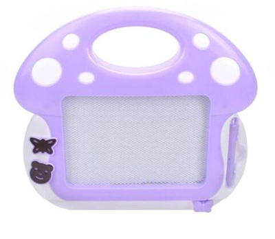 Доска для рисования магн. ч/б, 2 штампика, в ассортименте, пакет