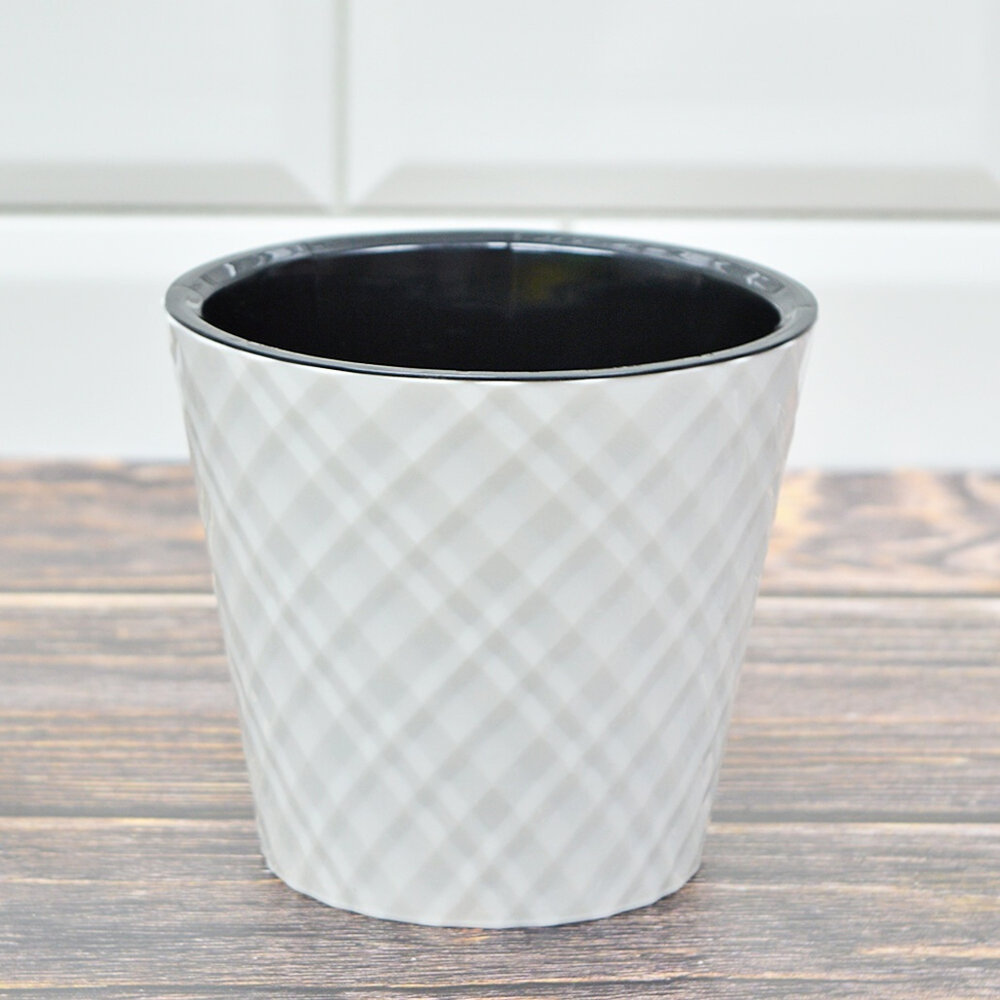 Горшок цветочный Manhattan 1л D125мм, белоснежный жасмин