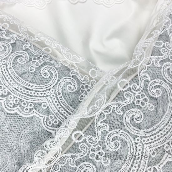 Конверт-одеяло на выписку "Косички" серый