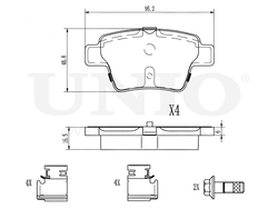 Колодки тормозные диск. задние UNIO BRP-20069