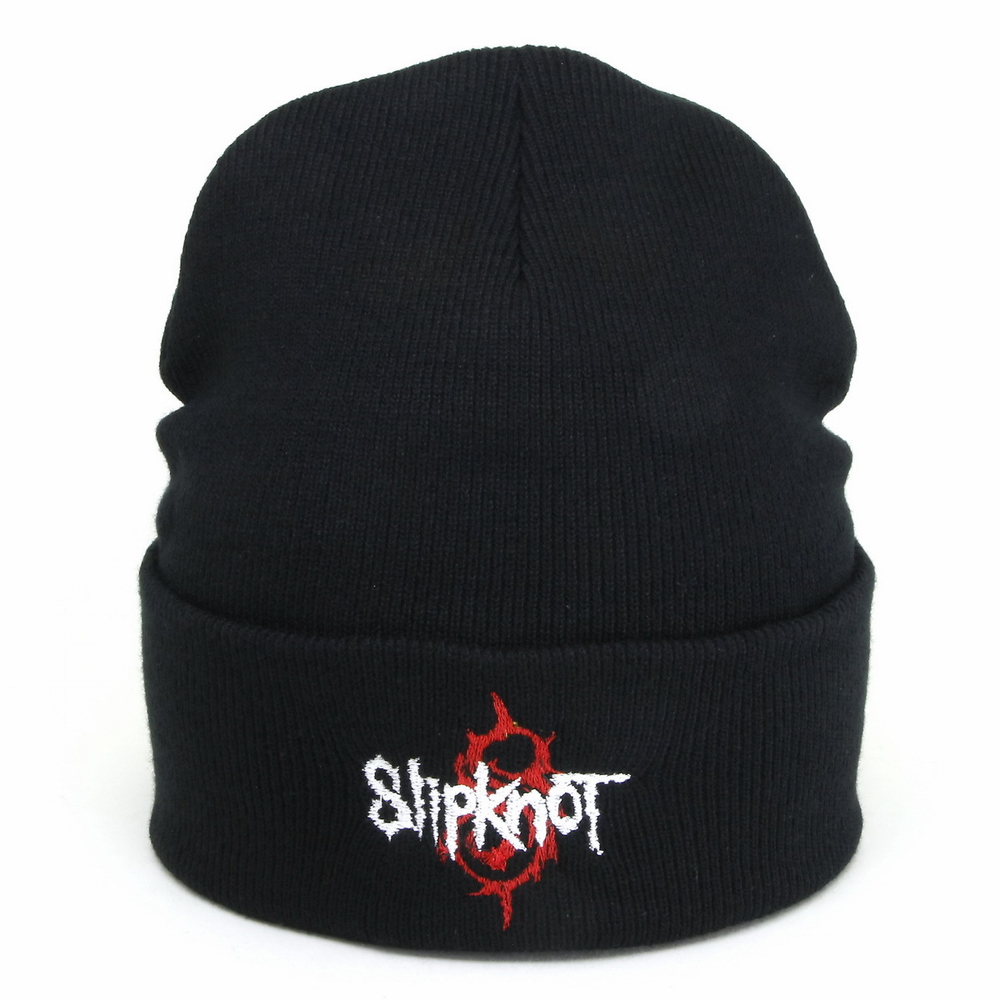 Шапка зимняя с вышивкой группы Slipknot
