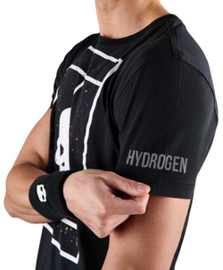 Теннисная футболка Hydrogen Court Cotton T-Shirt - black paint