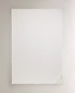 ZARA HOME ПЛЕД ИЗ ХЛОПКОВОГО МУСЛИНА, БЕЛЫЙ