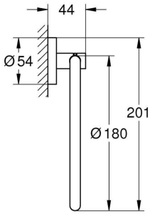 Кольцо для полотенца GROHE Essentials, матовый чёрный (1024612430)