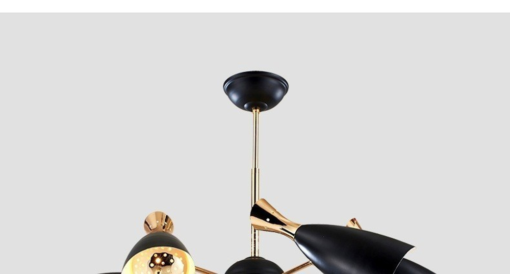 Ceiling design lamp  Duke by Delightfull (10 lampshades,  Black)